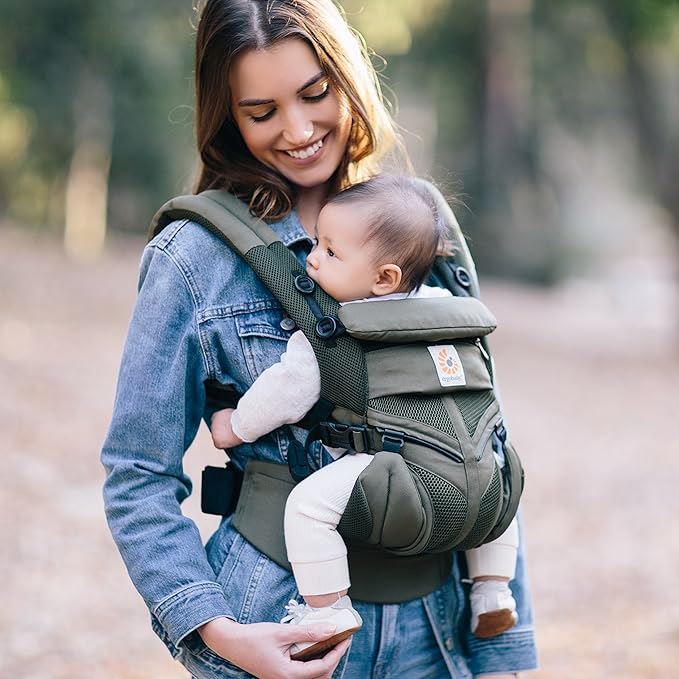 Porte Bébé - BreathBabyBag™ - Vert Olive - Accessoires de sorties pour bébés