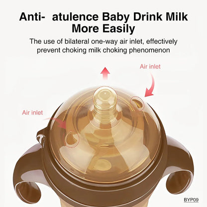 150ML/250ML Portable Baby Bottle Slicone Feeding Bottle With Handle Baby drop - resistant Bottles Newborn Bottle BPA Free - Accessoires de sorties pour bébés