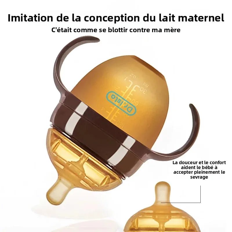150ML/250ML Portable Baby Bottle Slicone Feeding Bottle With Handle Baby drop - resistant Bottles Newborn Bottle BPA Free - Accessoires de sorties pour bébés