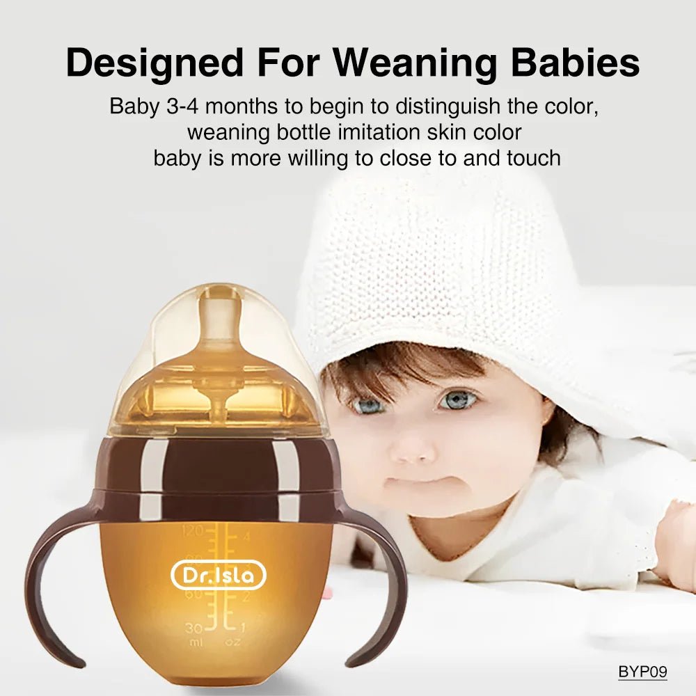 150ML/250ML Portable Baby Bottle Slicone Feeding Bottle With Handle Baby drop - resistant Bottles Newborn Bottle BPA Free - Accessoires de sorties pour bébés