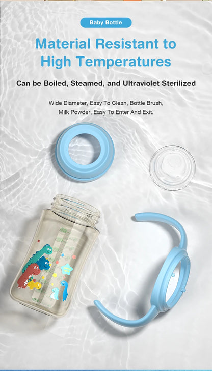 MAMIJOY 160/240ML PPSU Baby Bottle Double Handle Infant Drop-proof Baby Wide-caliber Milk Bottle Newborn Feeding Bottle BPA Free