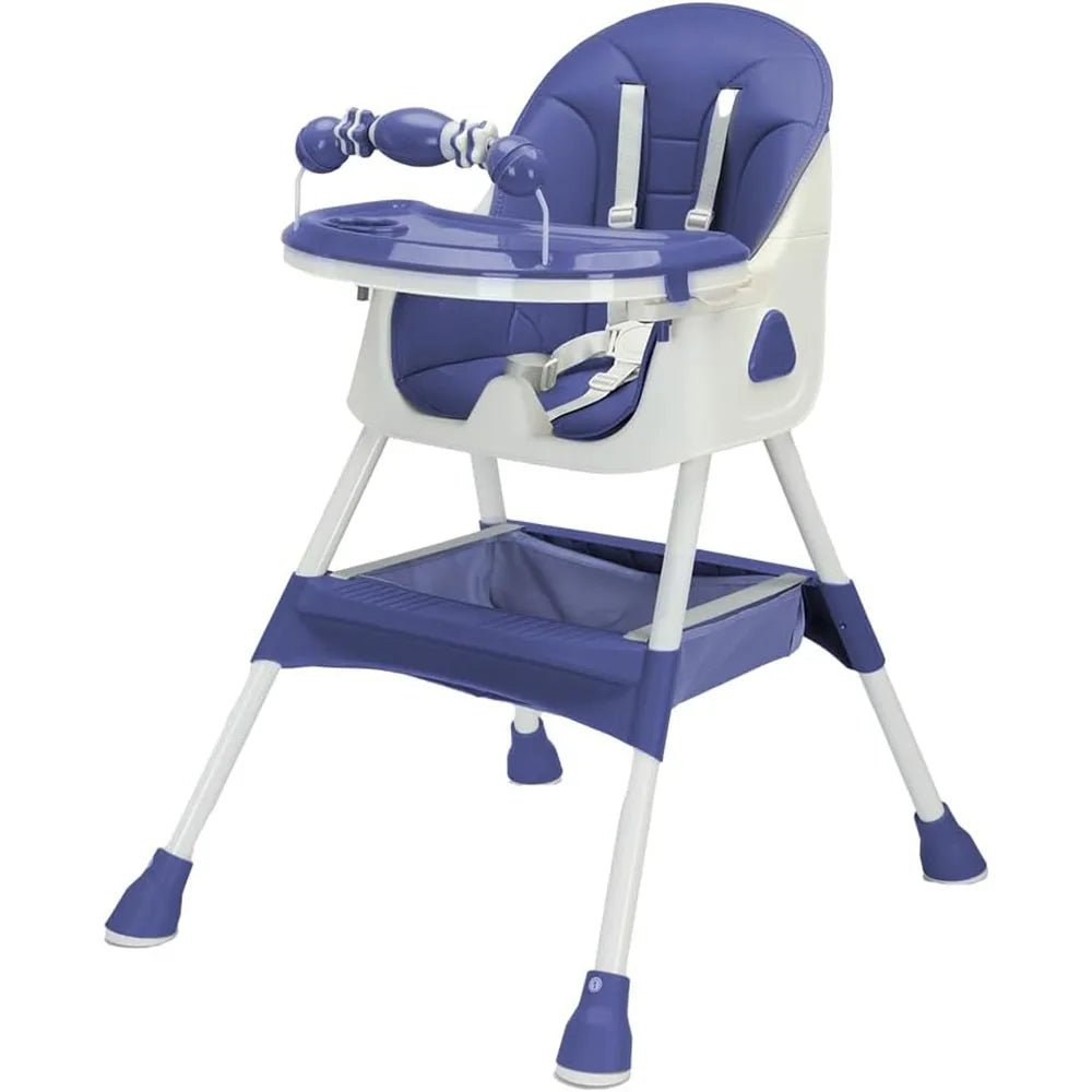 Foldable Baby High Chair 6 Months Plus, with Large Antislip Pad & ToyRack, Easy to Clean Feeding , E500 - Accessoires de sorties pour bébés
