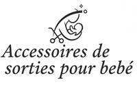 Logo boutique en ligne, "Accessoires de sorties pour bébé" écriture en noir