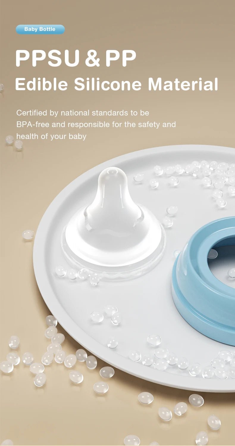 MAMIJOY 160/240ML PPSU Baby Bottle Double Handle Infant Drop - proof Baby Wide - caliber Milk Bottle Newborn Feeding Bottle BPA Free - Accessoires de sorties pour bébés