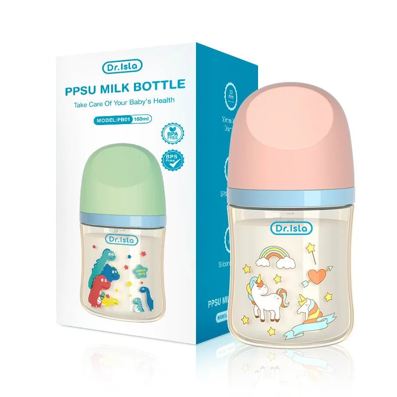 MAMIJOY 160/240ML PPSU Baby Bottle Double Handle Infant Drop - proof Baby Wide - caliber Milk Bottle Newborn Feeding Bottle BPA Free - Accessoires de sorties pour bébés