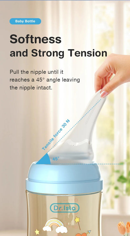 MAMIJOY 160/240ML PPSU Baby Bottle Double Handle Infant Drop - proof Baby Wide - caliber Milk Bottle Newborn Feeding Bottle BPA Free - Accessoires de sorties pour bébés