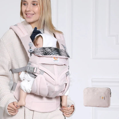 Porte Bébé - BreathBabyBag™ - Rose Maille - Accessoires de sorties pour bébés